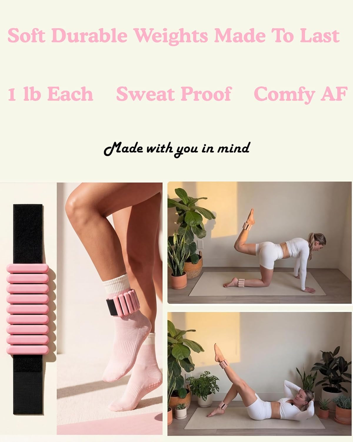 Pilates Equipment Kit for Home Workout, 15 Pcs Pilates Kit with Weights for Women, Pilates Ring Set, Grip Socks, Home Pilates Workout Kit, Pilates for Home or Studio Workouts