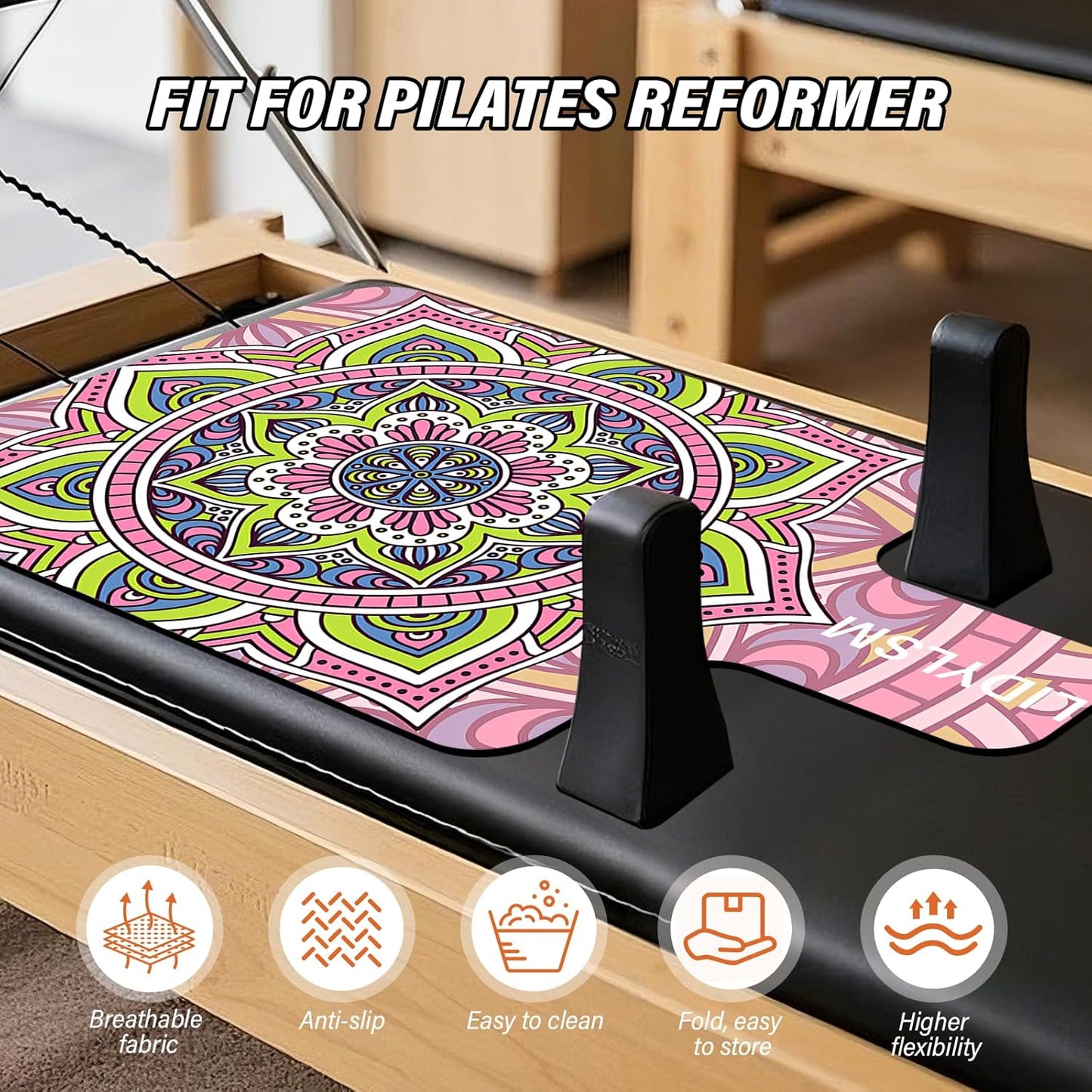 Pilates Reformer Mat-Vitality Pilates Reformer Towel,Non-Slip,Lightweight,Washable,Suitable for Home,Pilates Studio, Gym Pilates Workout