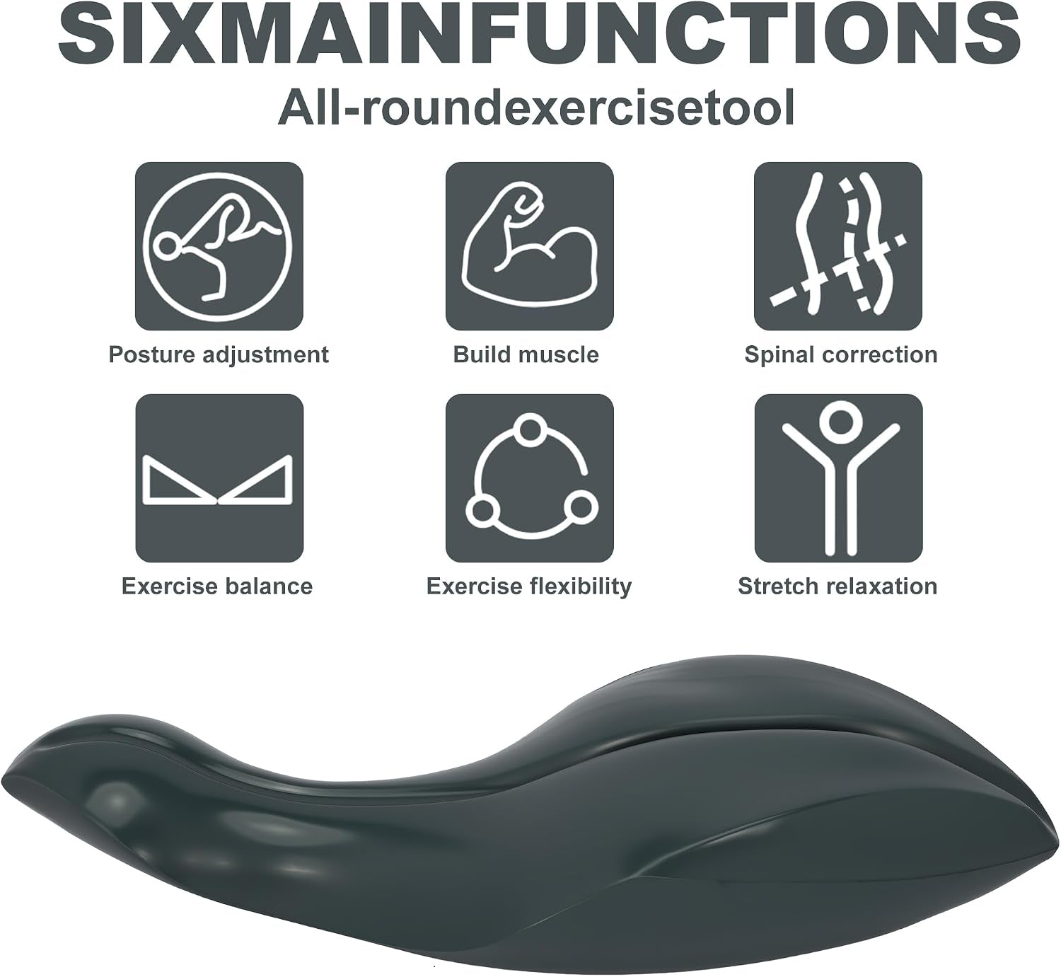 Spine Corrector Pilates,Dolphin-Shaped Oov Pilates Equipment for Home Studio Use,Fitness Training Tool for Spine Exercises, Balance, Core Strengthening