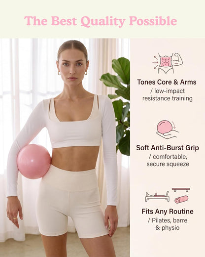 Pilates Equipment Kit for Home Workout, 15 Pcs Pilates Kit with Weights for Women, Pilates Ring Set, Grip Socks, Home Pilates Workout Kit, Pilates for Home or Studio Workouts
