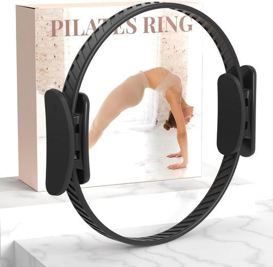 Pilates Ring Fitness Circle for Women, Pilates Equipment – 14.5" Home Magic Exercise Workout, Better Me Pilates Essentials Starter Set for Beginners Toning Inner Thighs, Arms and Core